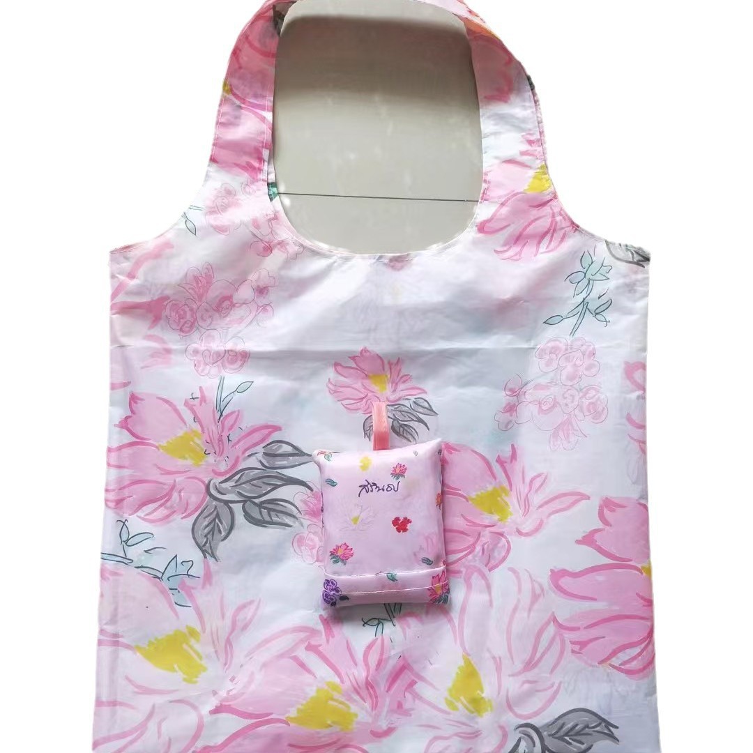 数码印刷绿色环保折叠收缩多功能大卖场超市手提方包购物袋涤纶面