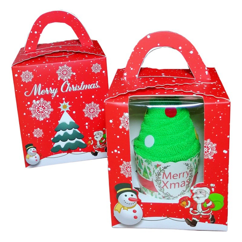 Рождественское полотенце подарок Рождественская елка форма Творческий Повседневный подарок деятельность компании Рождественские украшения оптом