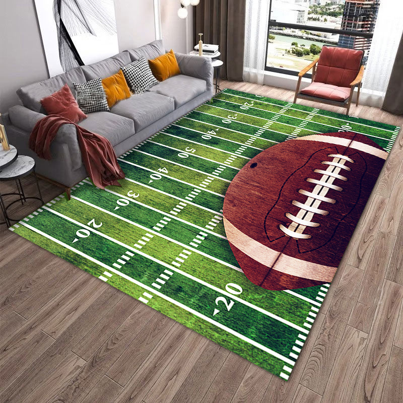 Alfombra de campo de campo de campo verde transfronterizo, alfombra de dormitorio doméstico, sala de estar cubierta, sofá, mesa de té, alfombra resistente a la suciedad y fácil de cuidar