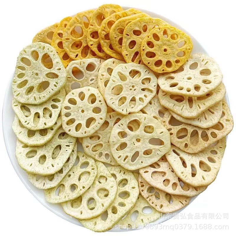 莲藕脆片海苔香辣椒盐番茄蒜香味即食藕片蔬菜干网红休闲零食批发