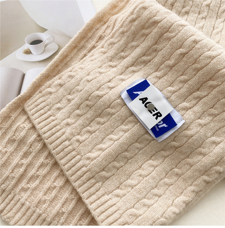 Double-sided Scarf Female Autumn And Winter Knitted Wool Thickened Warm Long Sacrf display picture 13