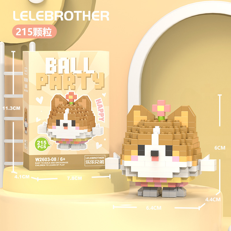 Compatible con muñeco de dibujos animados de huevo de animal de Lego, oso de fresa, bloques de construcción de Linna, juguetes educativos ensamblados para niños al por mayor