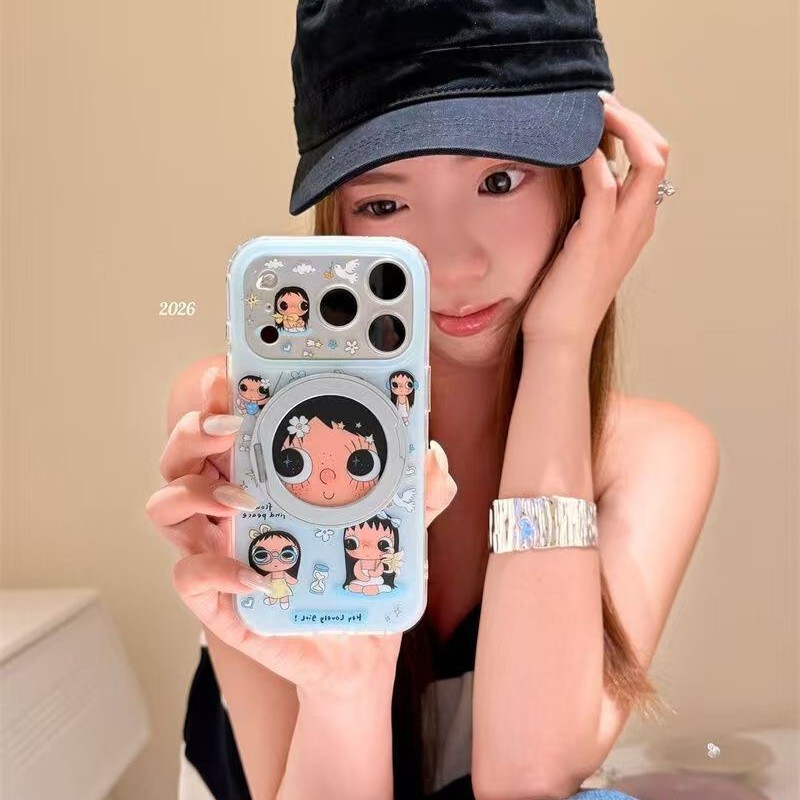 360 Rotating Pivot Stand Cute Little Jade Holder Suitable for iPhone 17 Pro Max Phone Case New Model 16/15/14 360 Rotating Pivot Stand Cute Little Jade Holder Suitable for iPhone 17 Pro Max Phone Case New Model 16/15/14