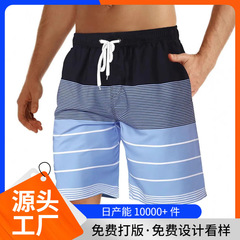 2025欧米国境を越えたゆるいビーチパンツ春夏ビーチサーフィンパンツ3dプリント柄トレンド男性パンツ