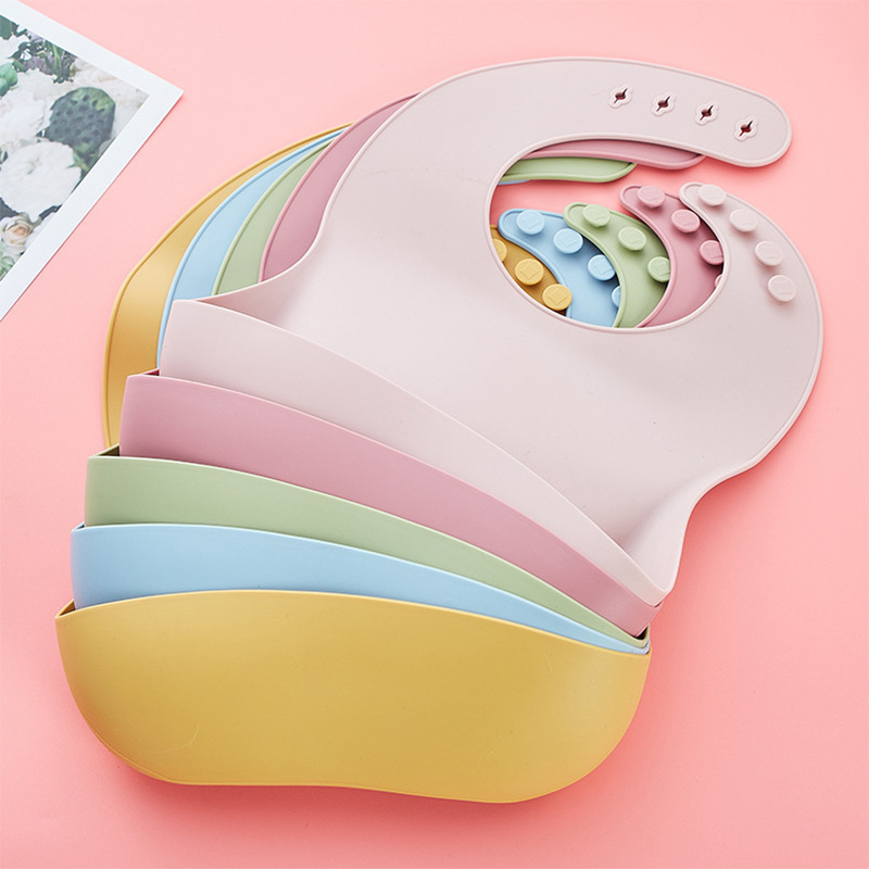 宝宝食品级硅胶围兜立体饭兜防水饭兜防脏婴儿围嘴儿童口水兜现货