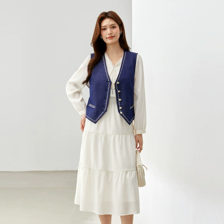 [Ретро литературный темперамент курортный стиль набор из двух частей] Funny Show большой размер женский толстый mm2025 весенний стиль новый