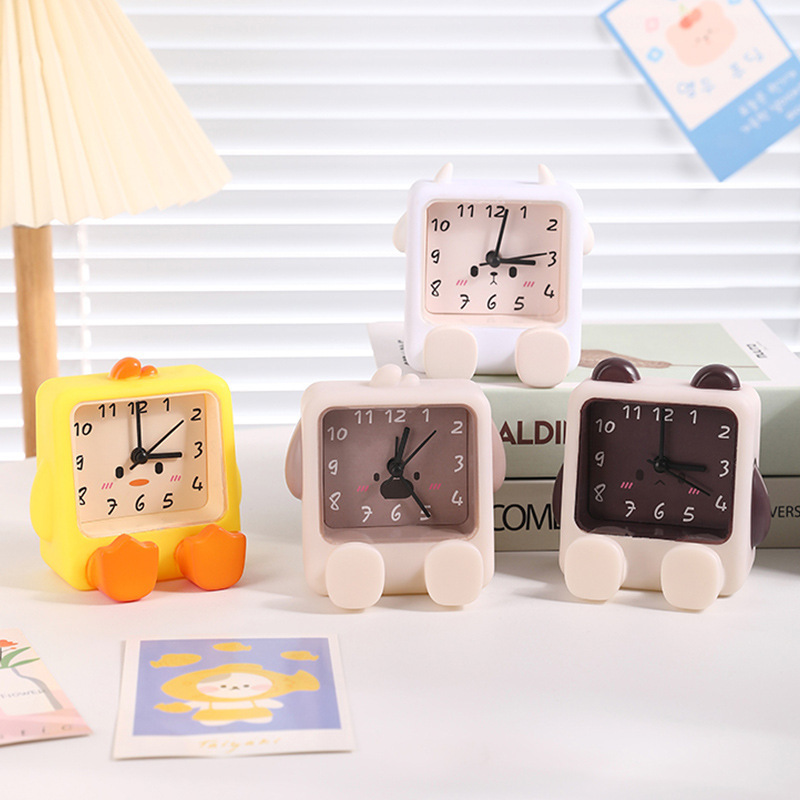 Cartoon Cute Children's Small Alarm Clock Desktop Desk Clock Student Bedside Clock Creative Internet Celebrity Alarm Digital Clock