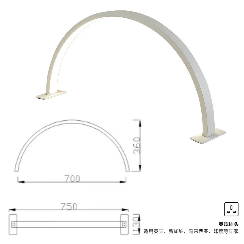 Nuevo medio mes de manicura lámpara LED protector de ojos manicura pestañas bordado lámpara de brillo de salón de belleza especial lámpara de horneado lámpara transfronteriza