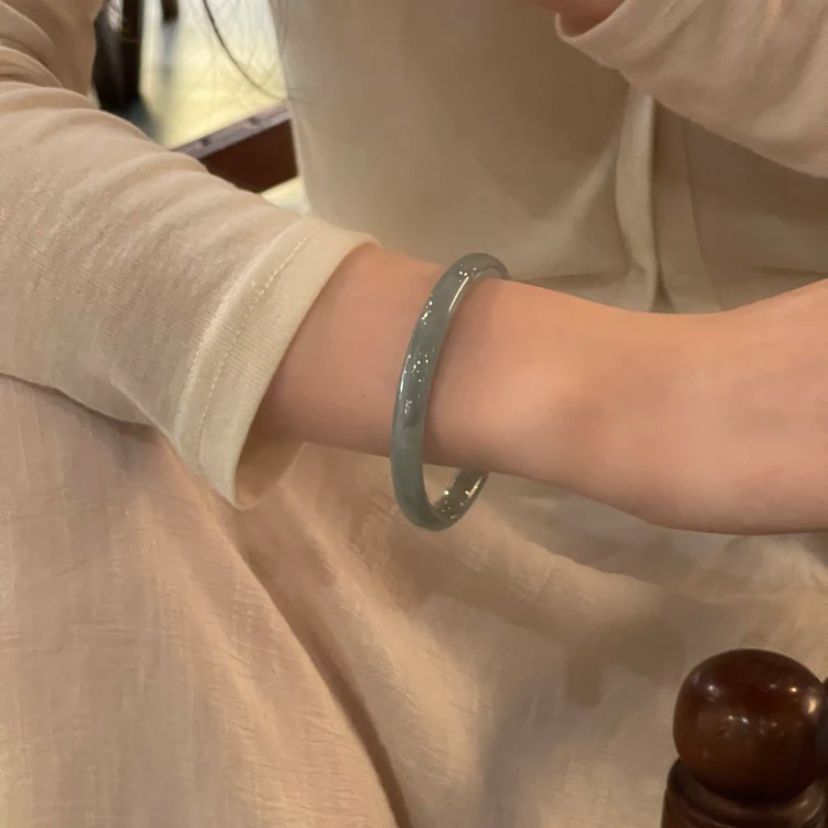 新中式烟灰色古风手镯女轻奢首饰简约设计感ins百搭礼物小众饰品
