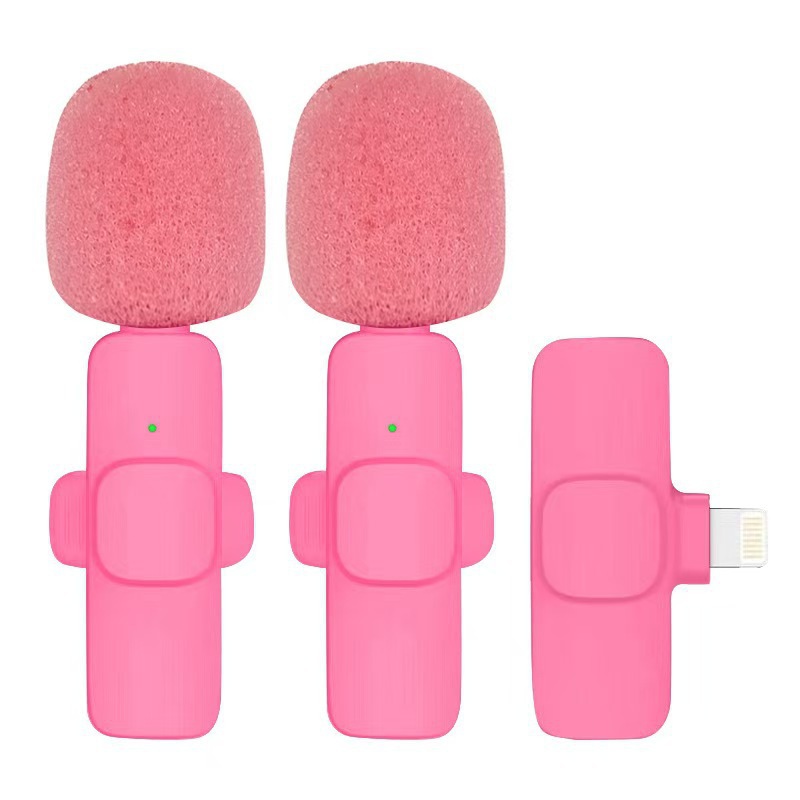Pink K1 micrófono inalámbrico K9 un remolque de segundo teléfono móvil transmisión en vivo al aire libre grabación de micrófono de radio reducción de ruido micrófono pequeño
