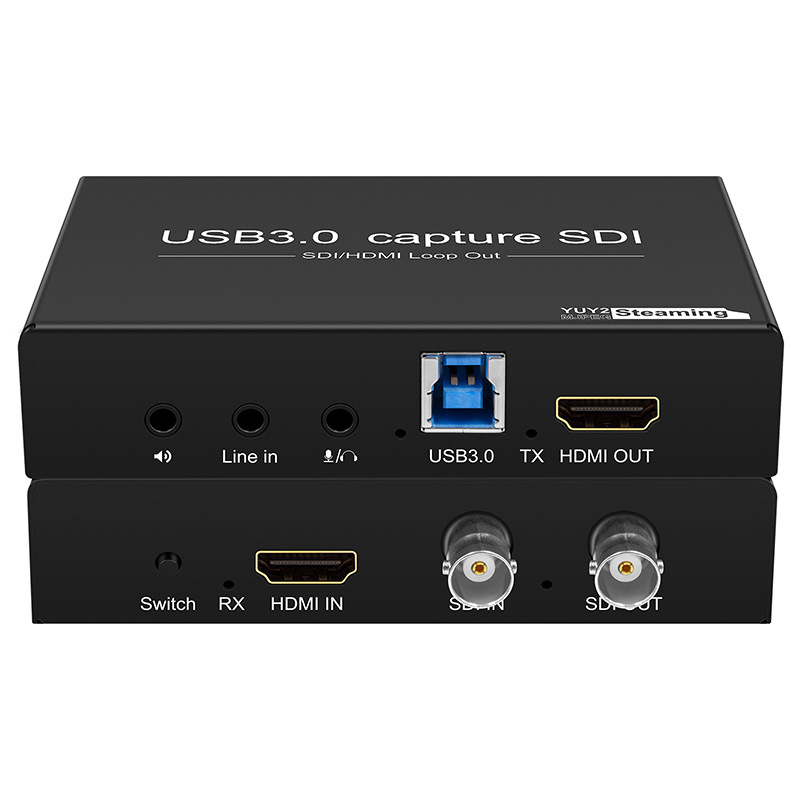 Tarjeta de captura USB3.0 caja de tarjeta de captura de vídeo HDMI SDI Live Conferencia juego médico OBS/PS4