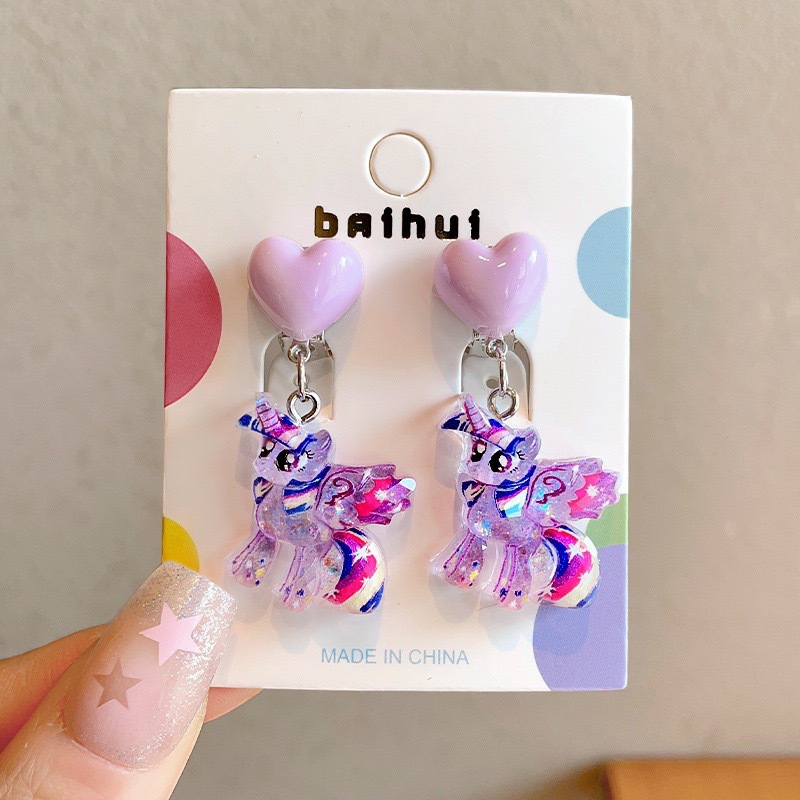 Niños de dibujos animados pony lindos pinzas de cabello niñas paoli pinzas de cabello niñas pinzas de cabello rotas para estudiantes set de pinzas de cabello BB