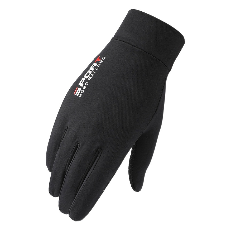 Guantes deportivos para niños dedo largo transpirable al aire libre delgada dedo completo elástico de seda de hielo deportes antideslizantes guantes de protección solar