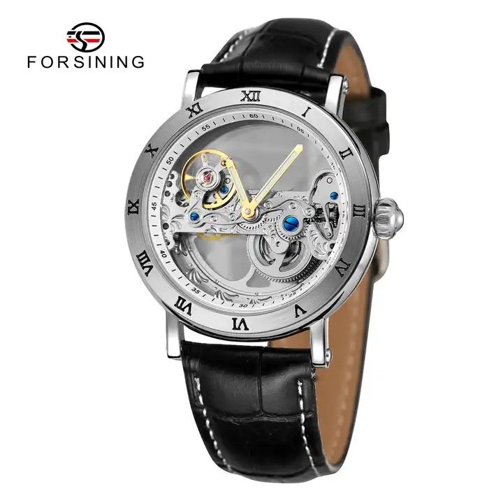 Fusini forsining Fashion Double-sided Hollow Watch Carved Movement Automatic Mechanical Watch_voghion.com