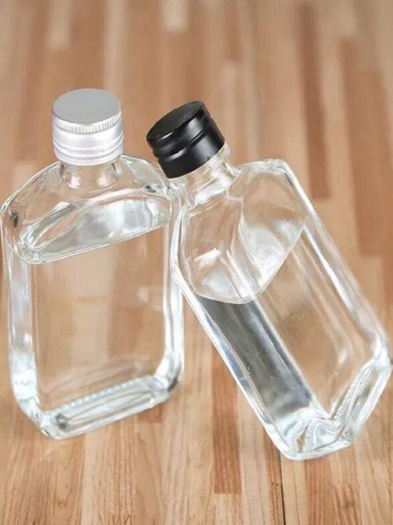 100ml小酒瓶小白玻璃瓶江白酒瓶药酒瓶劲酒瓶2二两小酒瓶扁瓶