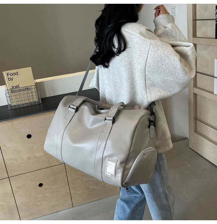 Men's high-end travel bag, large-capacity sports and fitness bag, women's leather travel clothes, luggage bag for men undefined