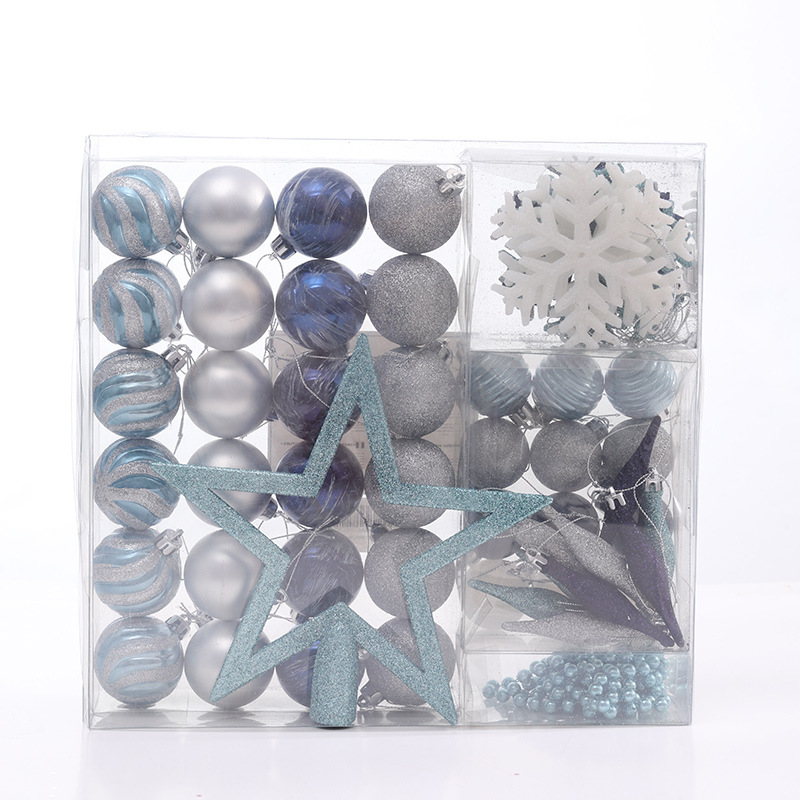 Transfronterizo Amazon para Navidad caja de decoración de bolas de luz, árbol de Navidad colgante, decoración, bolsas de regalo de bolas de galvanoplastia pintadas