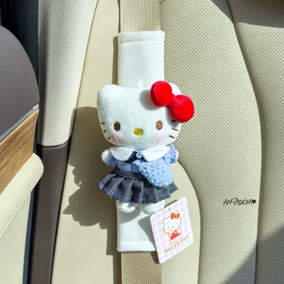 Decoration Children's Anti-Wear Clothing Sürətlər qutusu və əl tormozu başlıqları - authentic-kt-shoulder-pads-white-linen-authentic-red-knot-kt-blue-school-uniform-blue-bag-single