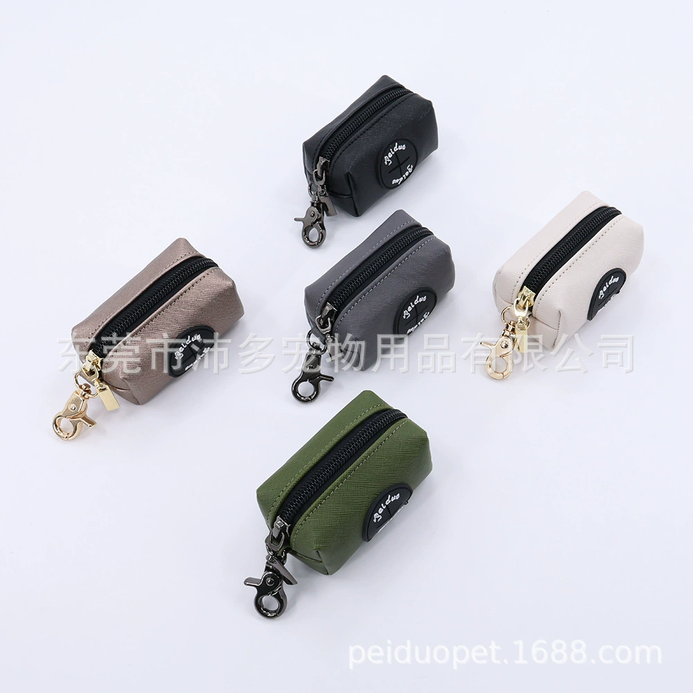 Amazon New Pet Мешок для мусора Пикап Диспенсер Подвесная Пряжка Портативная сумка для фекалий собак PU в наличии Выход Cross Border