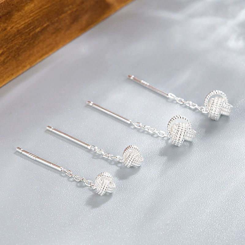 Короткая ниша для девочек с кисточками Ruyi Knot, простые ежедневные Ушные Шпильки 2024, популярные Высококачественные Универсальные