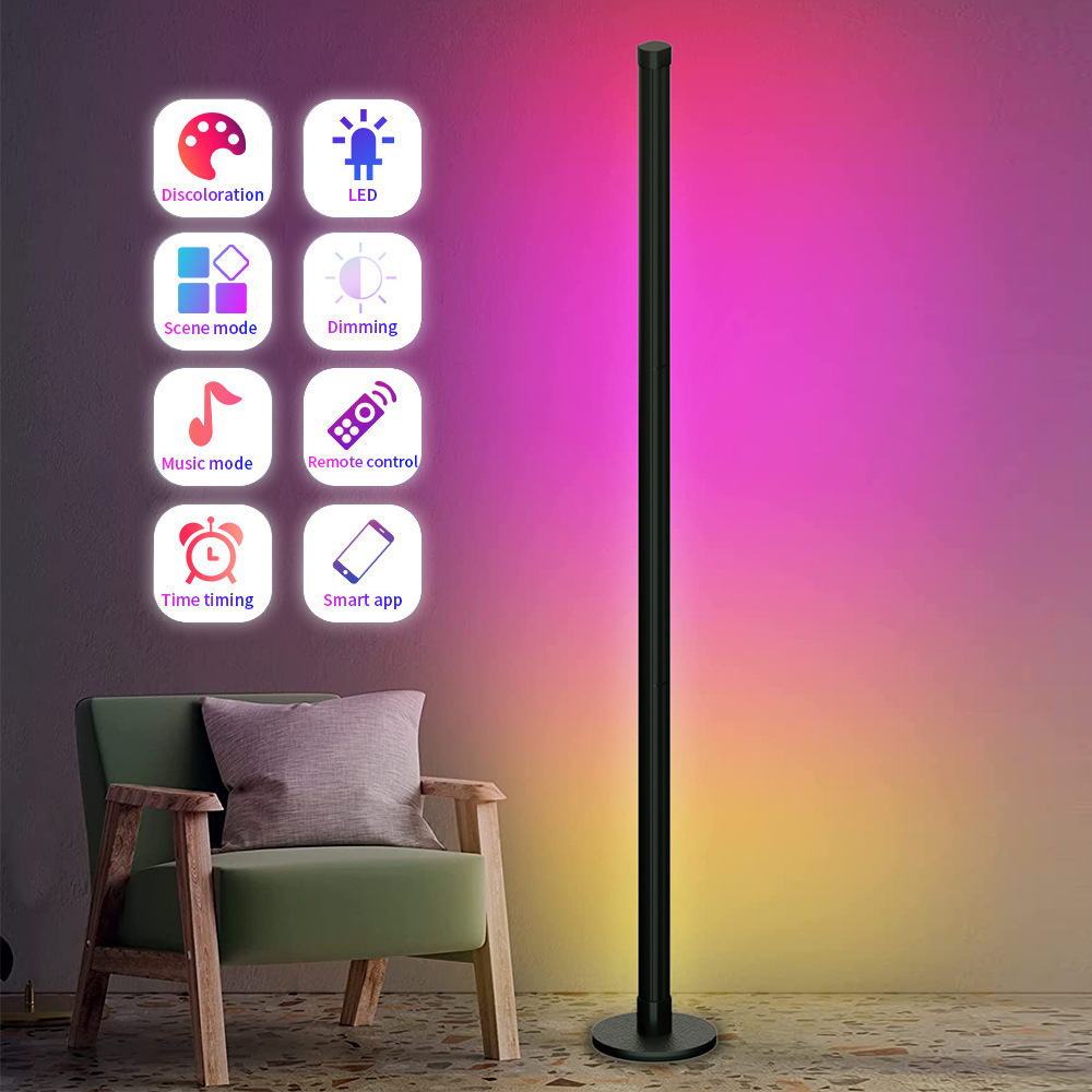 New Smart WiFi LED Floor Lamp RGB Atmosphere Lamp Corner Lamp Assembly and Disassembly Popstar Lamp