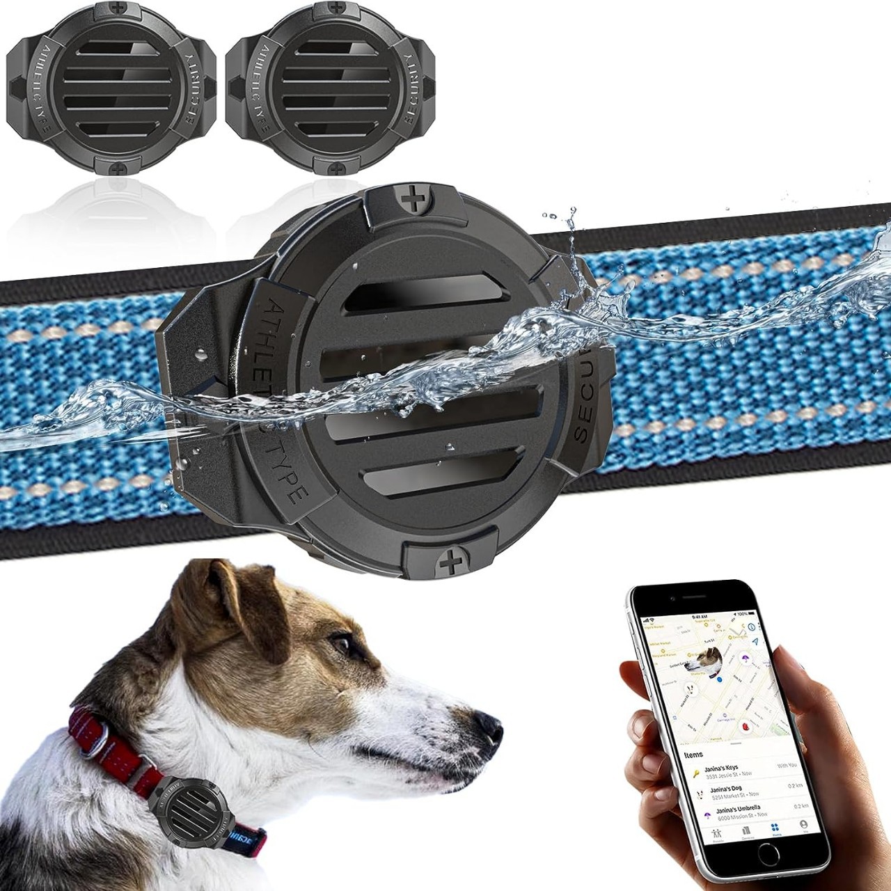 Punto aplicable Apple Airtag Tracker Funda protectora Collar de entrenamiento de posicionamiento para perros Collar de posicionamiento Fábrica de collares