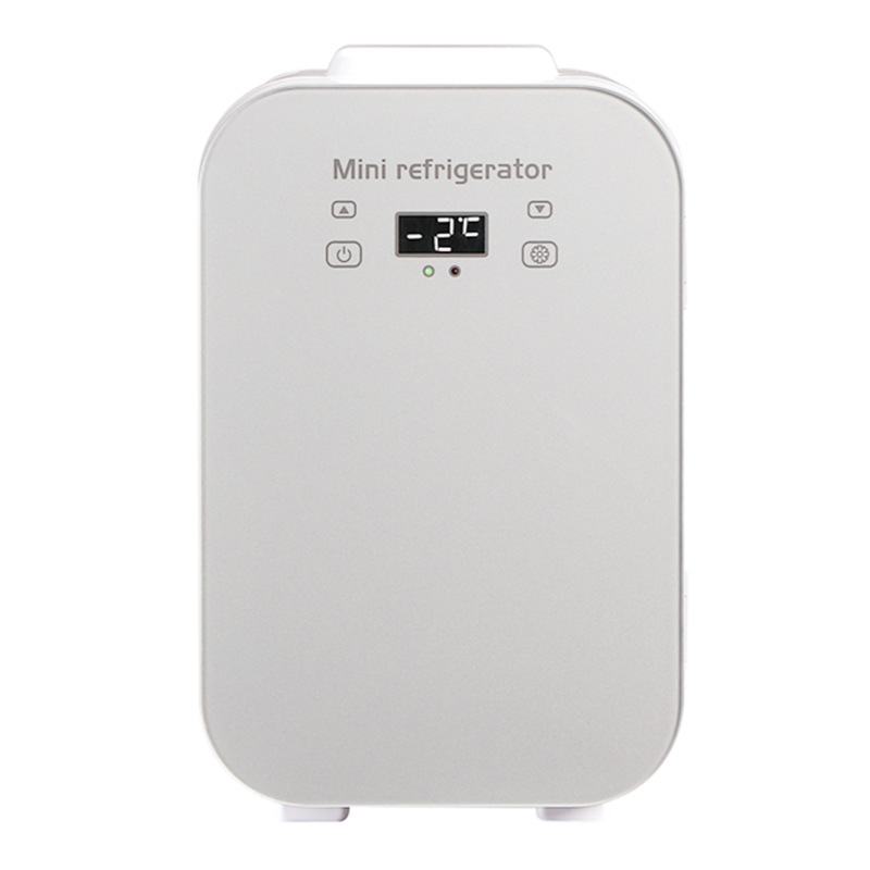 Single-core Digital Display 8L Car Home Dual-use Refrigerator Small Dormitory Home Car Beauty Mini Cold and Warm Mini Refrigerator