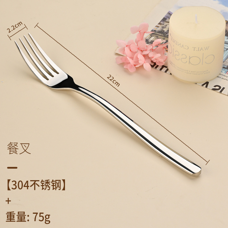 304ステンレス食器掲陽月光西食刀フォーク子供ホテル厚肉ステーキ刀フォークスプーンセット|undefined