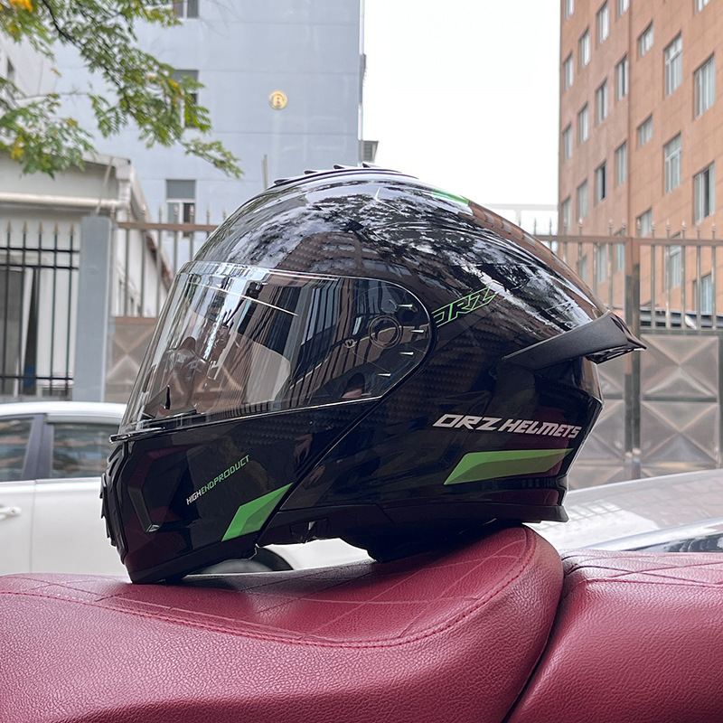 Orz casco de coche eléctrico masculino y femenino casco de verano doble espejo trasero medio completo personalidad cuatro estaciones pareja Bluetooth