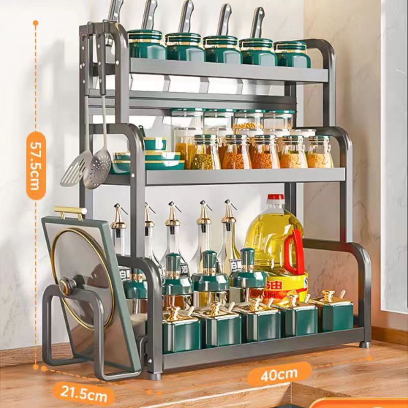 Ash-three layers long 40 to send 4 hook chopping board rack knives