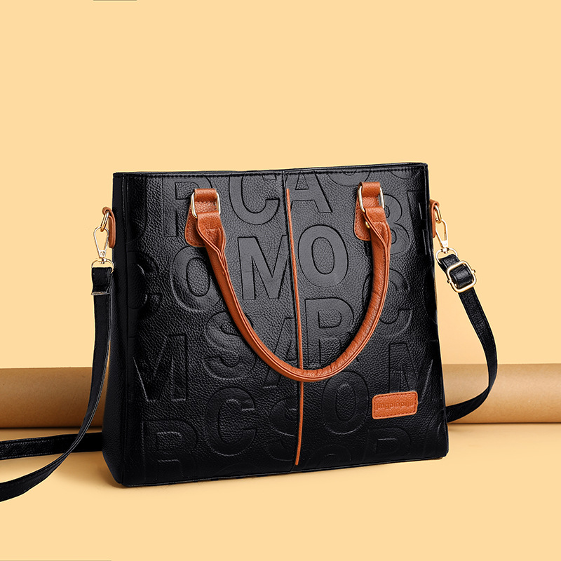 New Handbag for Outdoor Bag with Large Capacity, Popular on The Internet. The Same Stylish Soft Leather Texture Embossed Shoulder Bag for Women_voghion.com