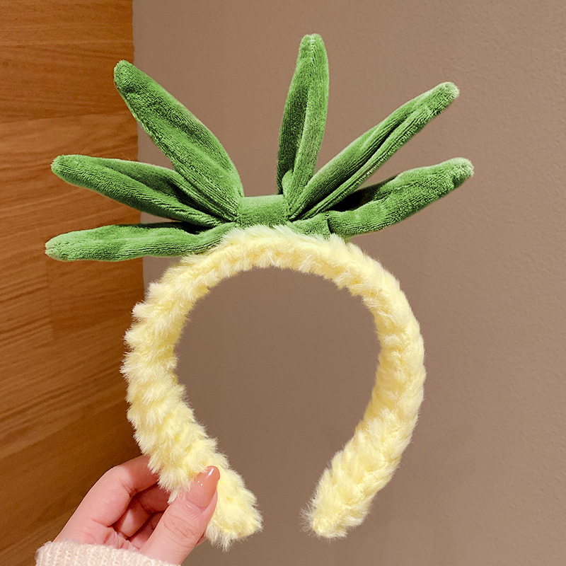 Cartoon facial lavado especial para mujeres 2024 nuevo cabello de peluche maquillaje prensado cabello lindos pinzas de cabello correa tocado