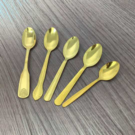 不锈钢茶勺儿童吃饭勺金色咖啡勺搅拌勺家用蜂蜜勺燕窝勺玻璃杯勺