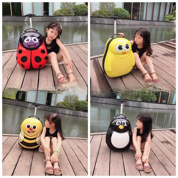 Manufacturer Wholesale 16inch Kidsren's Trolley Case Men's and Women's Cartoon Suitcase Animal Suitcase Cute Printed Logo Gift