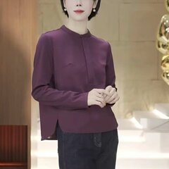 一件代发直播爆款2025秋季新款圆领宽松长袖显瘦气质打底衫上衣