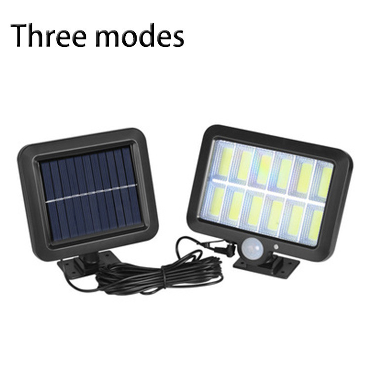 Luz de jardín con energía solar, luz de pared impermeable con sensor de movimiento para exteriores, iluminación para garaje, sensor inteligente, súper brillante.