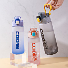 Yitong 24th New Amazon Foreign Trade Gradient Color Plastic Student Direct Drinking Cup 800ml Outdoor Fitness Sports Cup