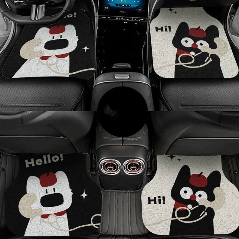 Dropshipping Cartoon Cute Simple Silk Loop Car Floor Mat, Mud-Resistant, Stain-Resistant, Durable, Easy to Clean