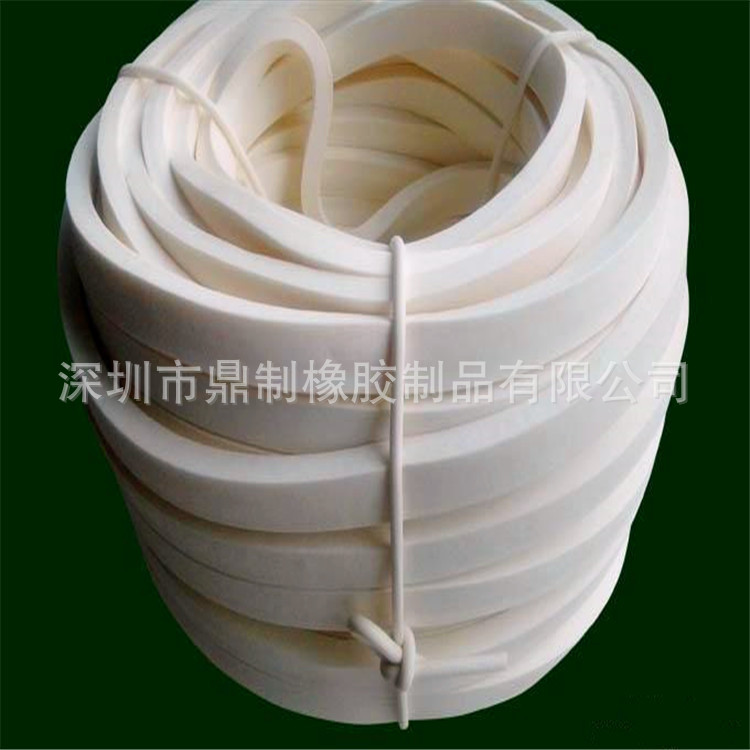 硅胶发泡条 硅胶发泡扁条 白色硅胶发泡方条  定制硅胶异型发泡条