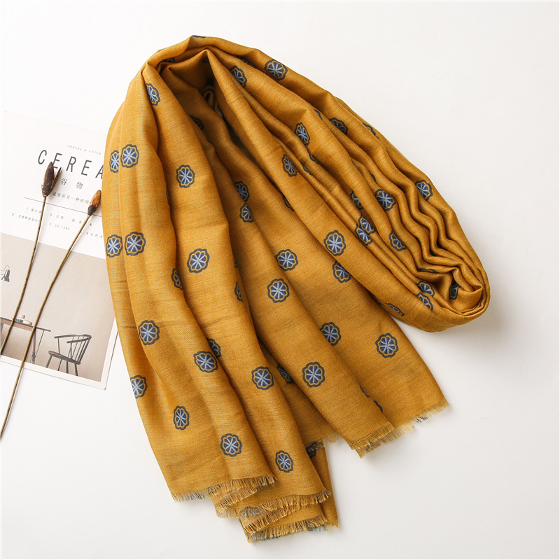 New Bohemian Cotton And Linen Sunscreen Printing Scarf display picture 13