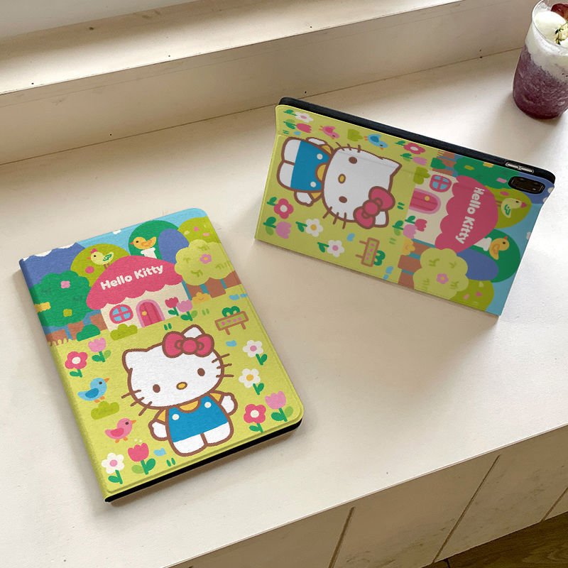 薄荷绿KT苹果ipad11平板壳Air7/6保护套5/4书本式pro卡通9/8代a16|undefined