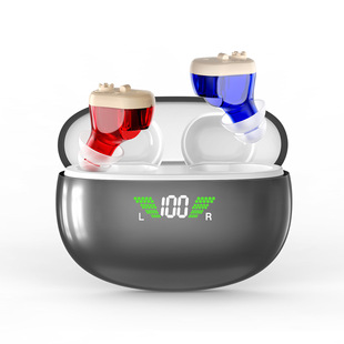 Cross-border in-ear hearing aid sound amplifier invisible sound collector mobile charging bin Hearing aid