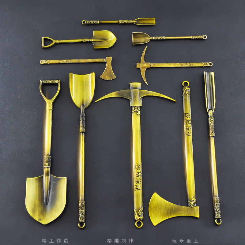 Tomb robbing notes around Luoyang shovel axe pickaxe set toy model tool Zhang Qiling pickaxe props ornaments