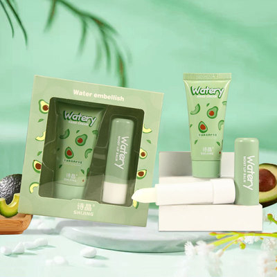SHIJING Avocado Lip Balm Hand Cream Set牛油果护手霜果香润唇|ms