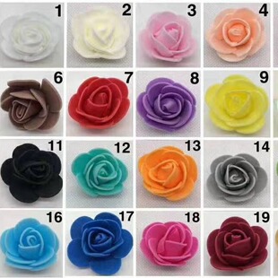 3.5cm artificial flower PE foam rose head foam bear unicorn accessories raw material decorative garland flower