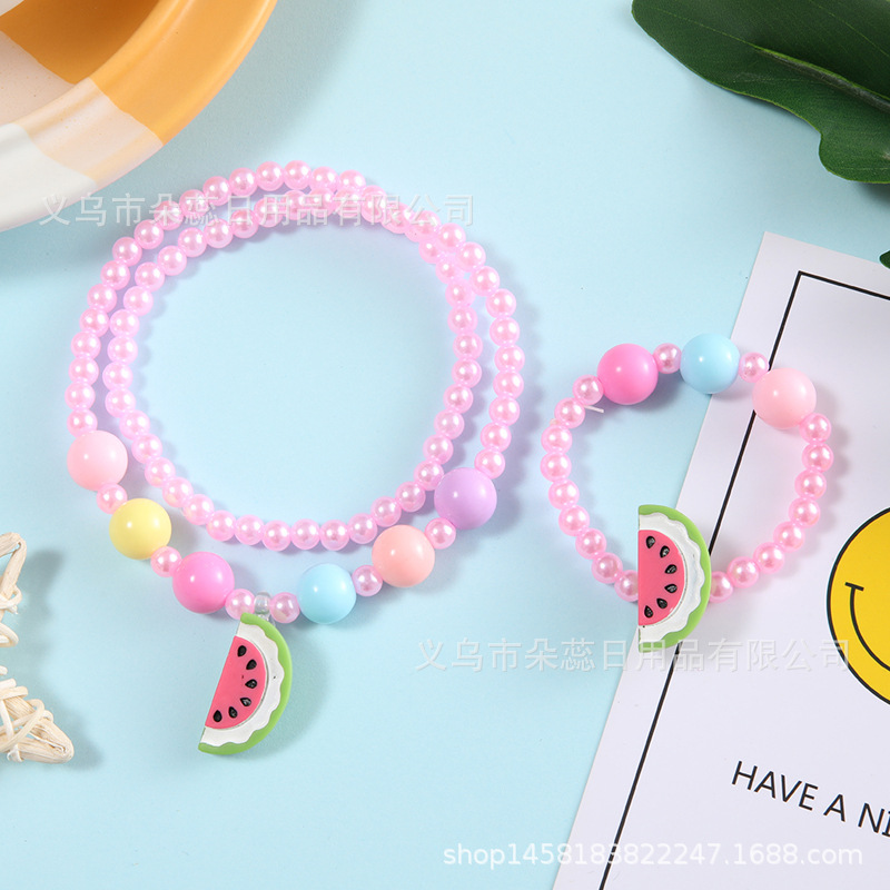 Children's Necklace Unicorn Pearl Princess Jewelry display picture 7