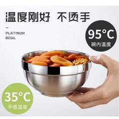 304ステンレス鋼の厚手の二重構造の子供用断熱食器、家庭用食堂のスープや麺用の食器、食品グレード