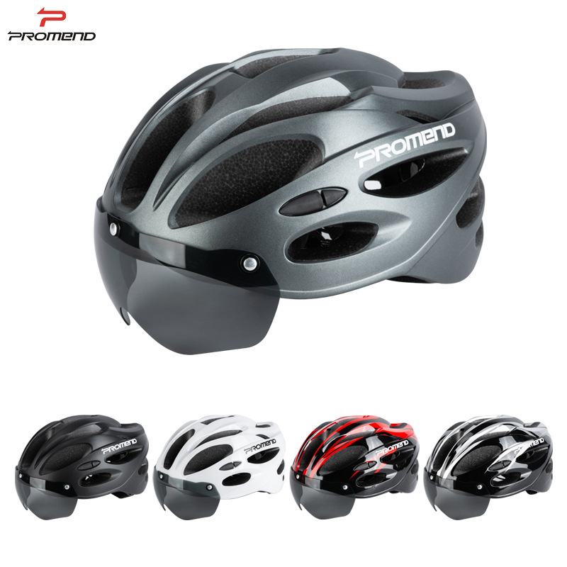 Bicycle Helmet Mountain Bike Integrated Magnetic Goggles Helmet Outdoor Riding Equipment