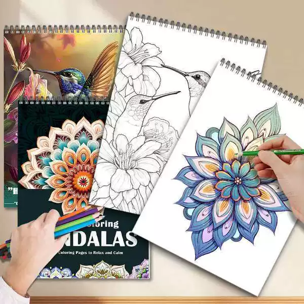 Cross-border Mandala Coloring Book Children's Creative DIY Color Coloring Book for Adults Stress Relief and Ultra-Relaxing Drawing Book
