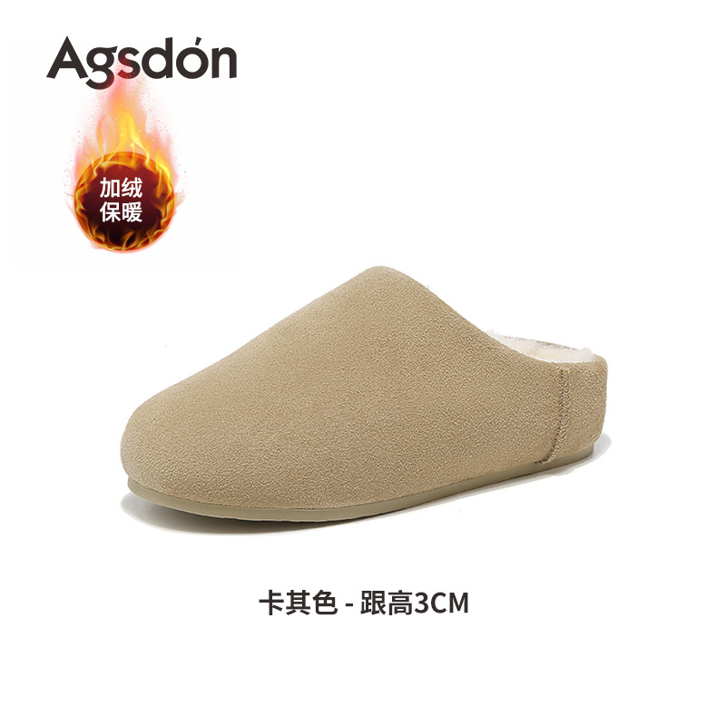 Zapatos Birken de fondo grueso para mujeres 2025 nuevos zapatos de invierno de algodón grueso con suela suave y media zapatilla